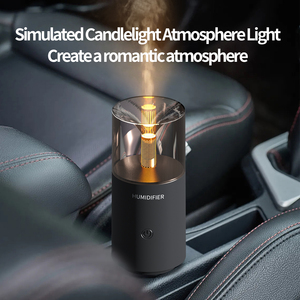 Difusor de Aroma para Coche, <span class=keywords><strong>Humidificador</strong></span> de Aceites Esenciales Portátil con Alimentación USB, Luz Ambiental de Vela, <span class=keywords><strong>Ambientador</strong></span> para Coche, Hogar y Oficina - Product Image 6