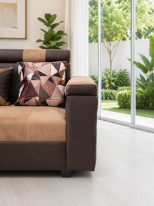 Sophisticated L Shaped Sectional Lounge Set with <b>Side</b> <b>Table</b> and Solid Wood Frame for Living Room - Product Image 1