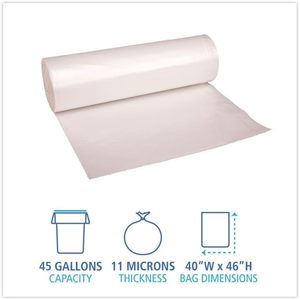 Sac poubelle en plastique HD Boardwalk 40-45 gal 40x46 11 microns 25 sacs/rouleau 10 rouleaux/carton - Product Image 3