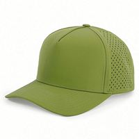 Casquette de golf perforée avec logo personnalisé, 5 panneaux, imperméable, découpe au laser