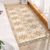 Housse de coussin en coton et lin tissé à la main de style nordique, avec franges, coussin décoratif bohème pour canapé, lit, salon, décoration de la maison