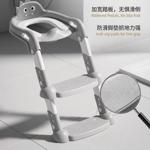 Childrens Toilet Step Stool With Ladder Design For <b>Potty</b> <b>Training</b> 3-6 Years Old PP Material Foldable Character Pattern - Product Image 3