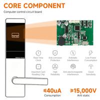 Cerradura Electrónica de Puerta con Tarjeta IC Personalizada, Aleación de Aluminio, Lector RFID, con Software Gratuito para Hotel