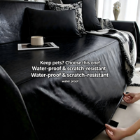 Housse de canapé en cuir silicone imperméable et résistante aux rayures, anti-griffures pour animaux domestiques, pour la décoration du salon