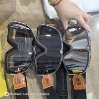 Nouvelles Lunettes de Moto Rétro Tout-Terrain Anti-Vent avec Cadre en TPU Compatible Myopie