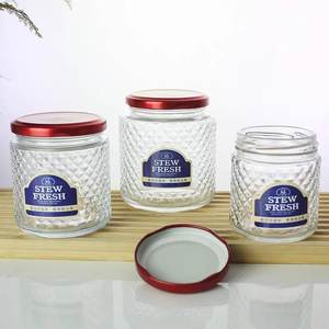 Penjualan Terbaik harga grosir Tersedia Ukuran makanan kelas kaca madu stoples madu kaca unik menerima logo kustom - Product Image 4