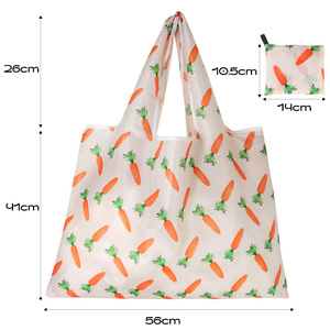 <b>Foldable</b> Oxford Shopping <b>Bag</b> Large Size Colorful Leaf Print Shoulder Handle Groceries Reusable Eco Friendly Tote <b>Bag</b> - Product Image 3