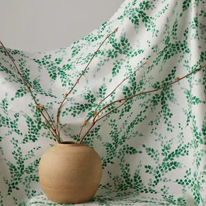 Hecho a mano DIY 100% Lino suave natural personalizado digital impreso tropical mujer ropa camisa tela de lino para damas