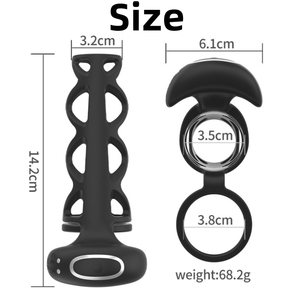 Silikon horoz kol vibratör 9 frekansları ile uzaktan kumanda yetişkin büyütücü seks oyuncakları içeren Penis halkaları - Product Image 3