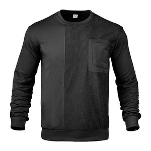 Round-neck sweater for men new style in spring loose fit pure color knitted <strong>long</strong>-sleeved sweater for men wholesale - Product Image 3