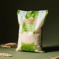 Sac de scellage arrière de qualité alimentaire de grande capacité personnalisé avec fenêtre transparente sac d'emballage de riz emballage flexible