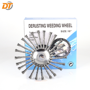 Tête de débroussailleuse à brosse rotative en fil d'acier de 10 pouces DT pour désherbage, élimination du mousse et de la rouille - Product Image 2