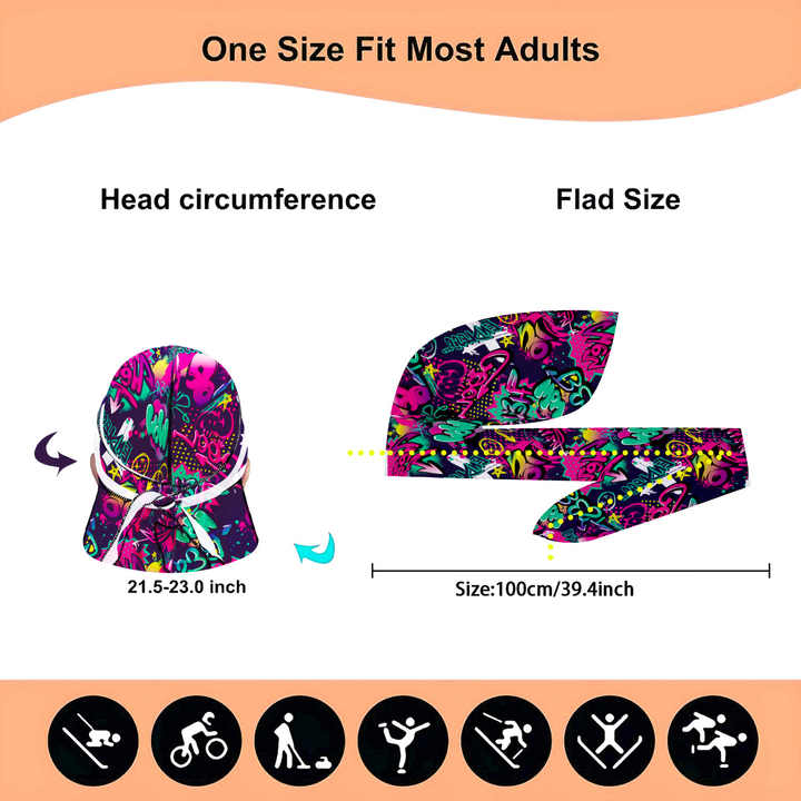 Custom Silk Durag for Men Women Printed Do Rag with Long Tail Durag Hip ...
