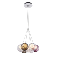 Lustre en verre nordique contemporain moderne et simple avec hauteur réglable pour escalier en colimaçon et villa pour maison et hôtel