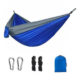 <span class=keywords><strong>Hamaca</strong></span> de Camping Individual Ligera y Portátil para Exteriores, Cama de Campaña de Poliéster Resistente Tipo Paracaídas para Playas - Product Image 1
