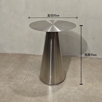 Tables basses modernes simples en acier inoxydable brossé Petit appartement de luxe Meubles pour thé au lait de célébrités sur Internet