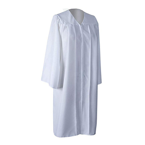 Venta al por mayor baratos adultos uniformes <span class=keywords><strong>escolares</strong></span> Unisex académico mate blanco desechable vestido de Graduación - Product Image 2