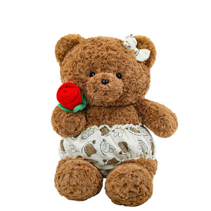 Nuovo Peluche Orsetto con Imbottitura in Cotone PP, Materiale in Peluche Corto, Altezza 31cm-50cm, Regalo per Bambini con Bavaglino 'Goodnight' - Product Image 1