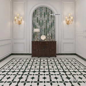 Mosaico de Piedra de 600x1200mm, Serie Verde Oscuro, Textura de Mármol, Azulejos de Cerámica para Piso/Pared, Antideslizantes, Brillantes, <span class=keywords><strong>8</strong></span>.5mm, Lujo - Product Image 5