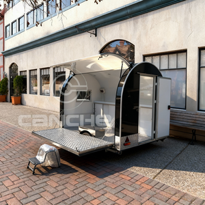 Equipo de venta de aperitivos callejeros, remolque de comida de café, carros de perritos calientes, camión de comida de DJ móvil a la venta - Product Image 2