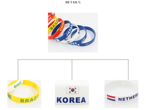 Cadeaux de promotion Bracelet <span class=keywords><strong>en</strong></span> caoutchouc de silicone souple Venezuela <span class=keywords><strong>Islande</strong></span> Côte d'Ivoire Suède Angleterre USA Qatar Pays Drapeau Bracelet - Product Image 4