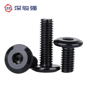 สกรูหัวหกเหลี่ยมแบน สแตนเลส 304 สีดำ ขนาด M5 M6 M8 สำหรับเฟอร์นิเจอร์ - Product Image 1