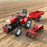 Mini tracteur agricole GJ 25HP à moteur diesel, transmission par engrenages 4x4
