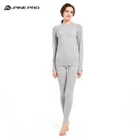 Alpine PRO Monos de esquí transpirables de secado rápido para mujer Conjunto de ropa interior térmica sin costuras para equipo de nieve de invierno