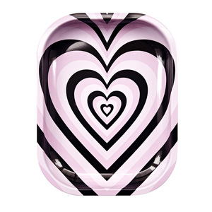 Venta al por mayor de Metal 18*14CM bandejas de hojalata con logotipo personalizado bandeja para servir tabaco para fumar Accesorios - Product Image 4