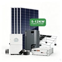 Système d'énergie solaire hybride 15 kW 50 kW 30 kW 100 kW Kit complet Système d'énergie solaire avec stockage de batterie Lifepo4 pour la maison