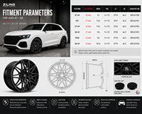 Rines Monobloque ZL Premium Nuevos Compatibles con Audi Q7 Q8 SQ7 RSQ8 4M de 20-23 Pulgadas, Aleación de Aluminio Forjado, Cóncavos Profundos