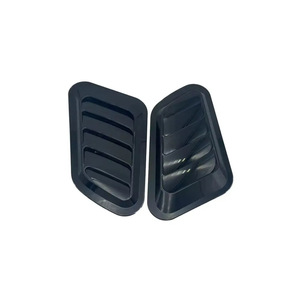 Couverture de ventilation de capot de voiture Yibo en fibre de carbone noire, autocollant d'admission d'air pour modification de carrosserie de véhicule - Product Image 2