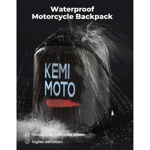 Mochila LED programable para viajes en motocicleta, camping, almacenamiento de portátil, poliéster, impresión digital - Product Image 4