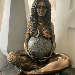 Figura de Bronce Fundido de la Diosa Griega Gaia, la Diosa de la Madre Tierra - Tema de Hadas y Moda - Product Image 1