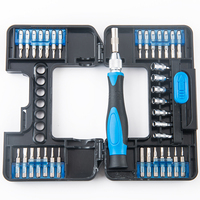 Ensemble de 37 outils multifonctionnels pour la maison, douilles CR-V, tournevis à cliquet de précision, embouts de tournevis