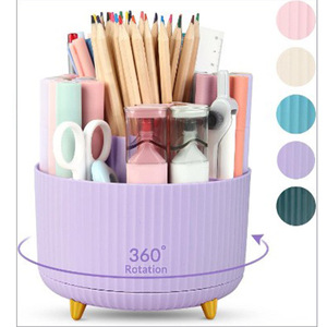 Boîte de <span class=keywords><strong>rangement</strong></span> cosmétique moderne à rotation 360° pour pinceaux de maquillage, accessoire de coiffeuse, idéale pour cosmétiques et stylos - Product Image 1