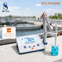 pH-mètre de terrain SYU PH200E, robuste et portable, testeur de pH/mV, large plage de température, ATC, arrêt automatique, pour eaux usées, traitement de l'eau, laboratoire