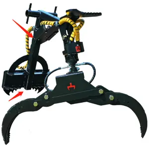 OEM Hydraulic Rotating Grapple for mini skid steer loaders.