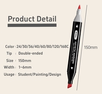 Marqueur de peinture à pointe double portable 48 couleurs DIY grand format pas cher