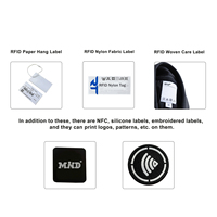 Étiquettes RFID personnalisables Impinj M830 HF UHF pour le suivi des stocks de linge d'hôtel, serviettes et uniformes