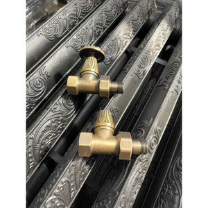 <span class=keywords><strong>Valvole</strong></span> per Radiatori in Ottone Massiccio, Ingresso e Uscita Diritte, Regolabili, Design Tradizionale per il Mercato UK - Product Image 5