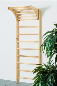 Échelle de gymnastique en bois suédoise moderne avec logo personnalisé pour chambre et salle de bain, réglable, pour adultes et enfants, fitness - Product Image 4