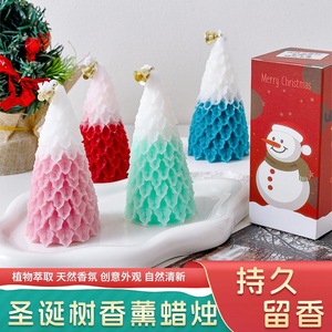 Velas Aromáticas con Aroma a Árbol de Navidad, Forma de Pirámide, Hechas a Mano con Cera de Soja, Decoración Navideña, Regalo de Navidad - Product Image 4