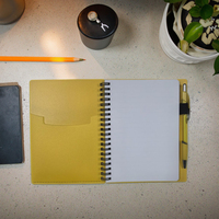 Carnet à spirales personnalisé avec logo et stylo, 70 feuilles, fournisseur de carnets à spirales en papier pierre, carnet à spirales pour cadeau promotionnel
