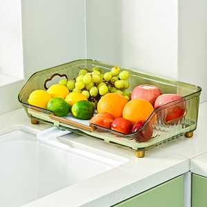 Draining <b>Rack</b> Square L Size See Through Desktop Fruit Vegetable Dish <b>Drying</b> Tray - Product Image 1