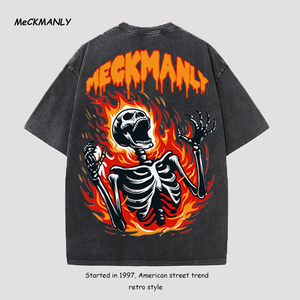 Camisetas personalizadas Logo Streetwear Oversized Heavy Cotton Men's Graphic High Quality Unisex - Product Image 3