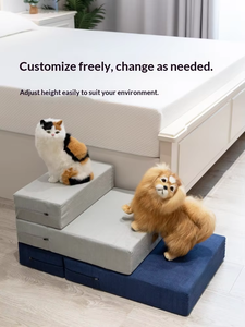 Escaliers pliables, lavables, antidérapants, modernes, en mousse à mémoire de forme pour animaux de compagnie, pour les lits <span class=keywords><strong>des</strong></span> chats et <span class=keywords><strong>des</strong></span> <span class=keywords><strong>chiens</strong></span> - Product Image 1
