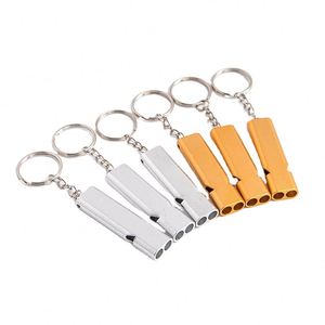 Sifflet de survie et de sauvetage extérieur en alliage d'aluminium à double fréquence et double tube, personnalisable, outil EDC, vente en gros - Product Image 1