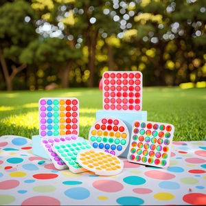 Violet jaune paillettes sensorielles Fidget jouet ensemble nouveau arc-en-ciel bulle <span class=keywords><strong>Pop</strong></span> <span class=keywords><strong>jeu</strong></span> pour le soulagement du Stress pour la tranche d'âge 5 à 7 ans bébé jouets - Product Image 4