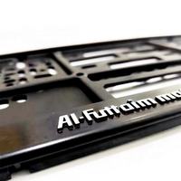 Accessoires d'extérieur de voiture imprimés personnalisés Couvre-plaque d'immatriculation de voiture européenne en plastique Support de plaque d'immatriculation Cadre de plaque d'immatriculation